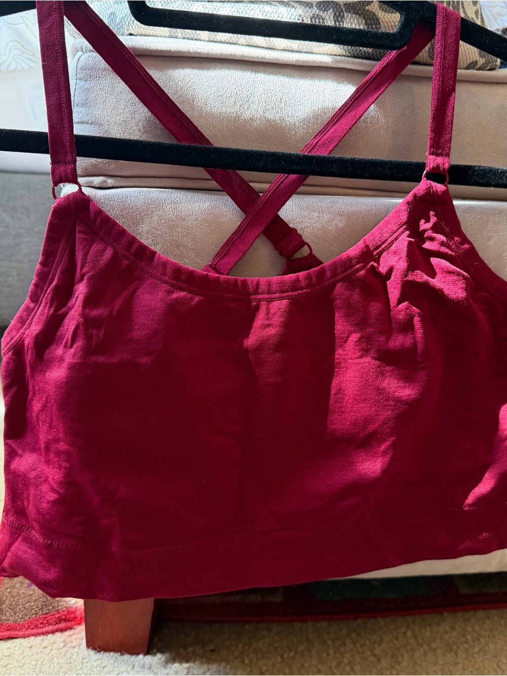 Zenana Outfitters Deep Berry Crisscross Tank